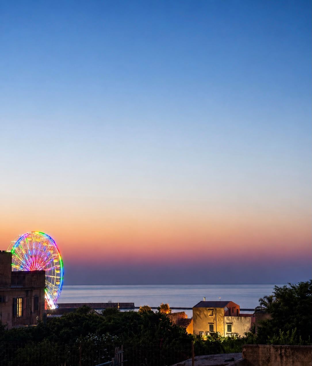 Tramonto sul mare siciliano visto dal ristorante